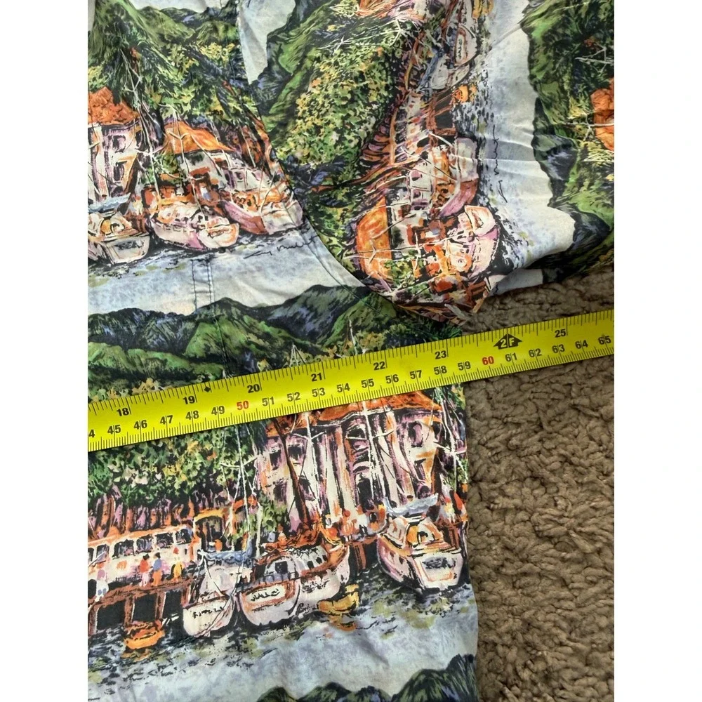 Reyn‎ Spooner Jimmy Buffett Egyptian Cotton Hawaiian Shirt Scenic Harbor Mens L